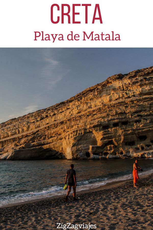 Playa de Matala Creta Pin