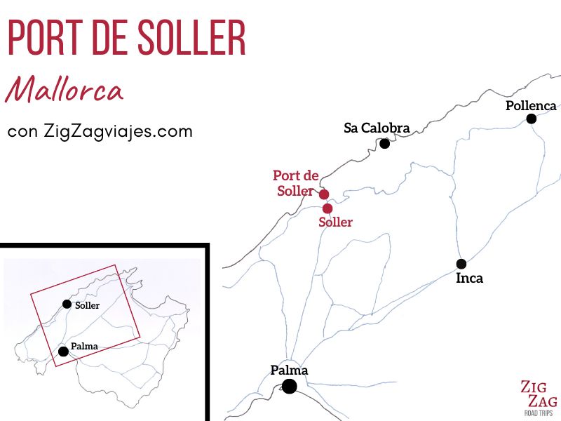 Mapa de Port de Soller en Mallorca