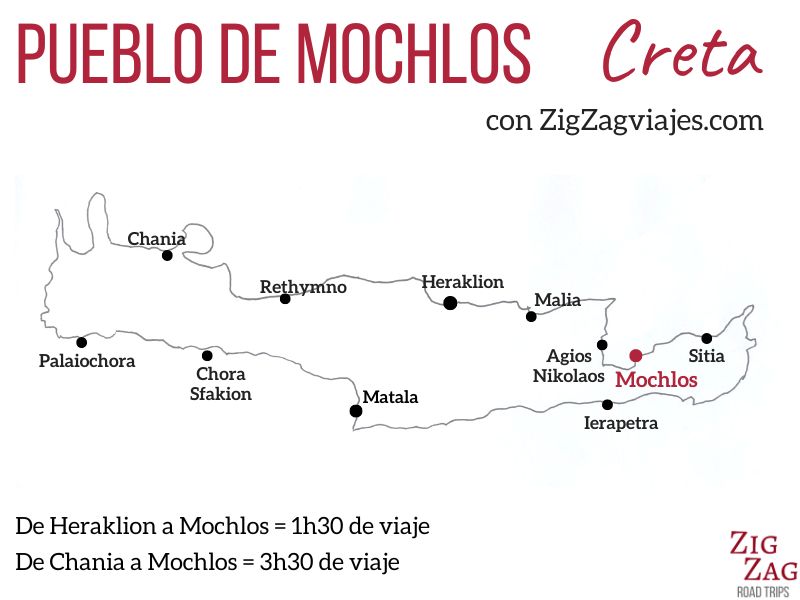 Pueblo de Mochlos, Creta - Mapa