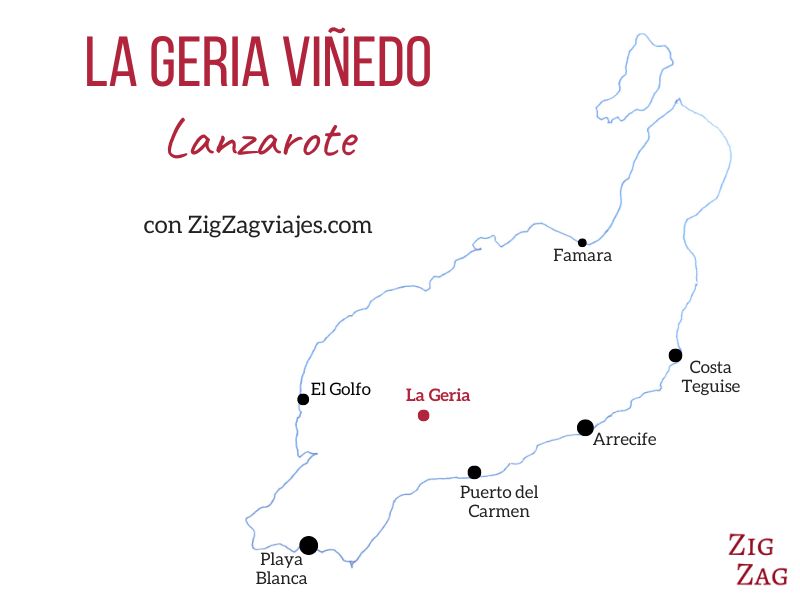 la geria vinedo Lanzarote mapa