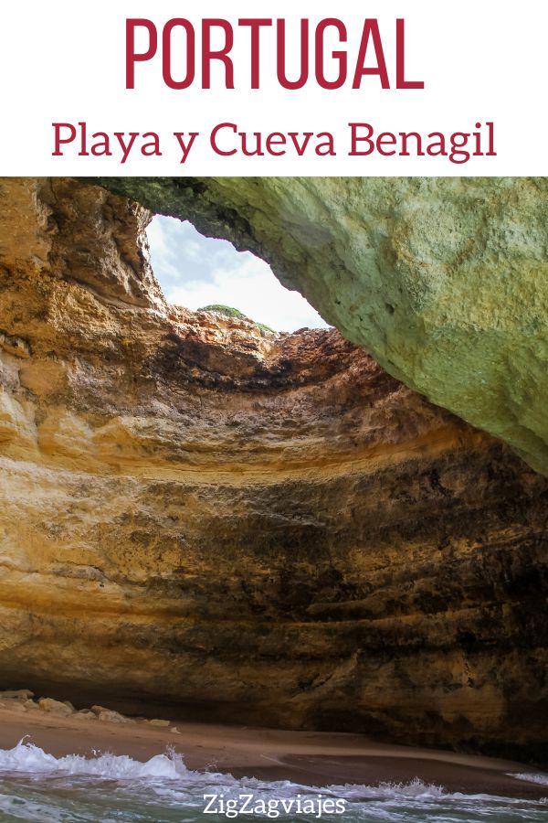 Playa Benagil Cuevas Algarve Portugal Pin