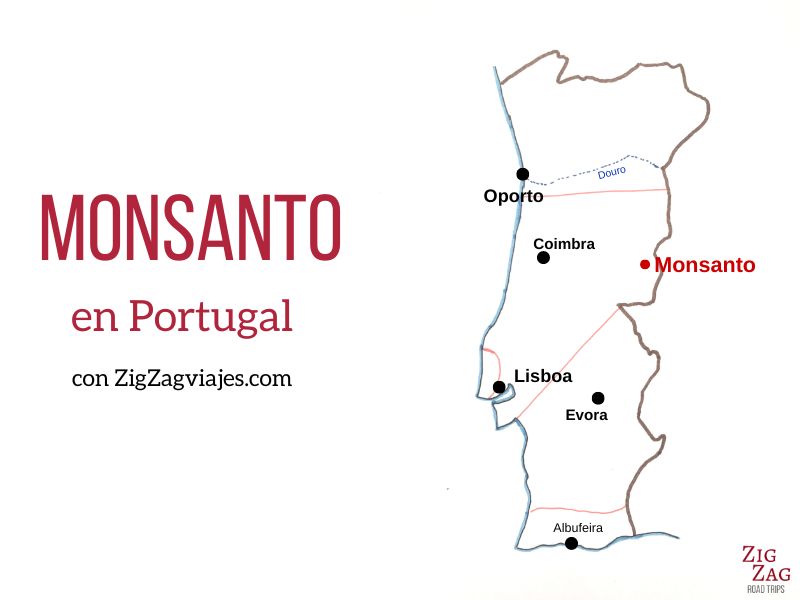 Pueblo de Monsanto, Portugal - Mapa