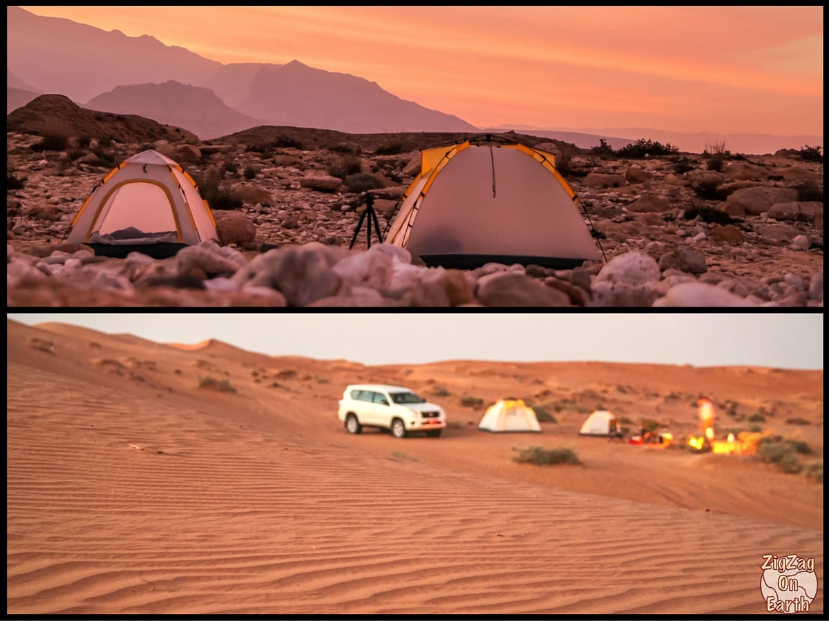 Acampada al aire libre en Omán