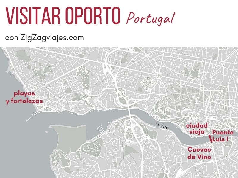 Qué ver y hacer en Oporto, Portugal - Mapa