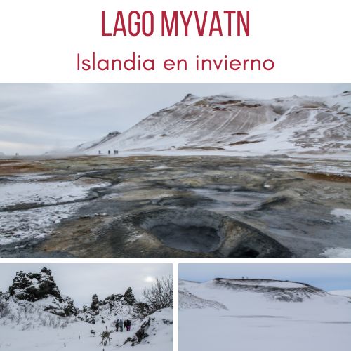 Lago Myvatn Islandia en invierno