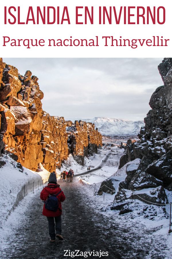 Parque Nacional de Thingvellir en invierno Pin