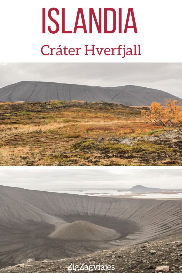 Crater Hverfjall en Islandia Pin