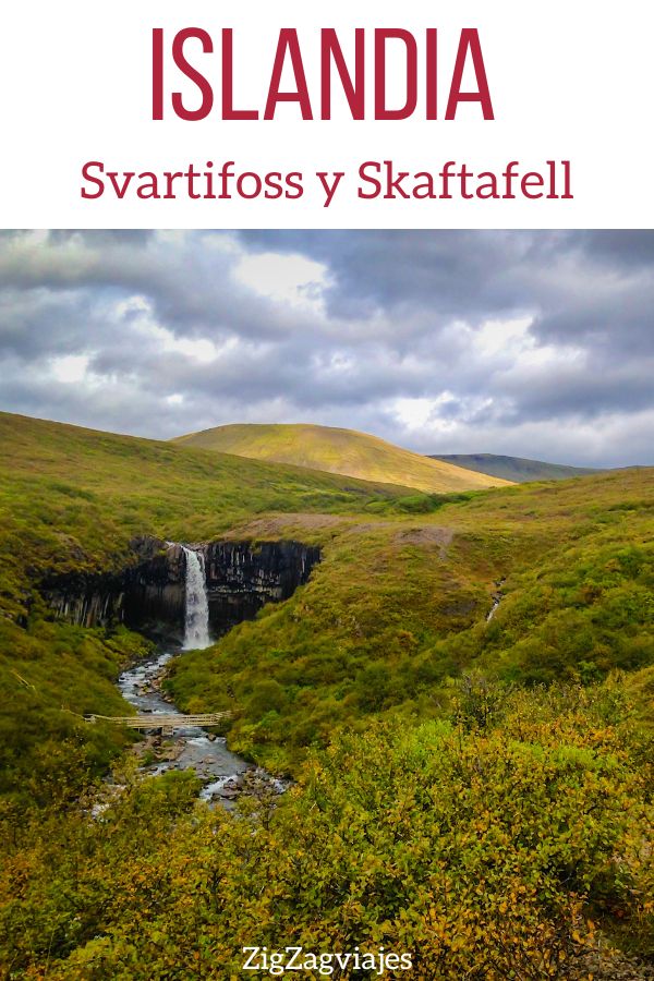Svartifoss en Skaftafell, Islandia Pin