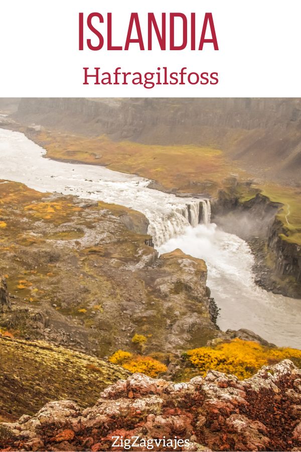 cascada Hafragilsfoss Islandia Pin