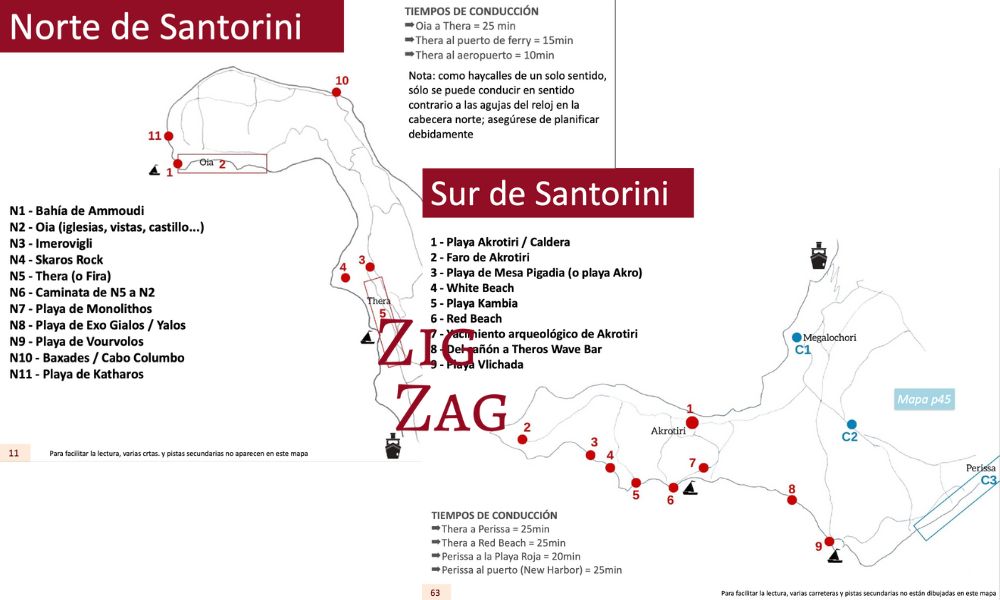 mapa eBook Santorini