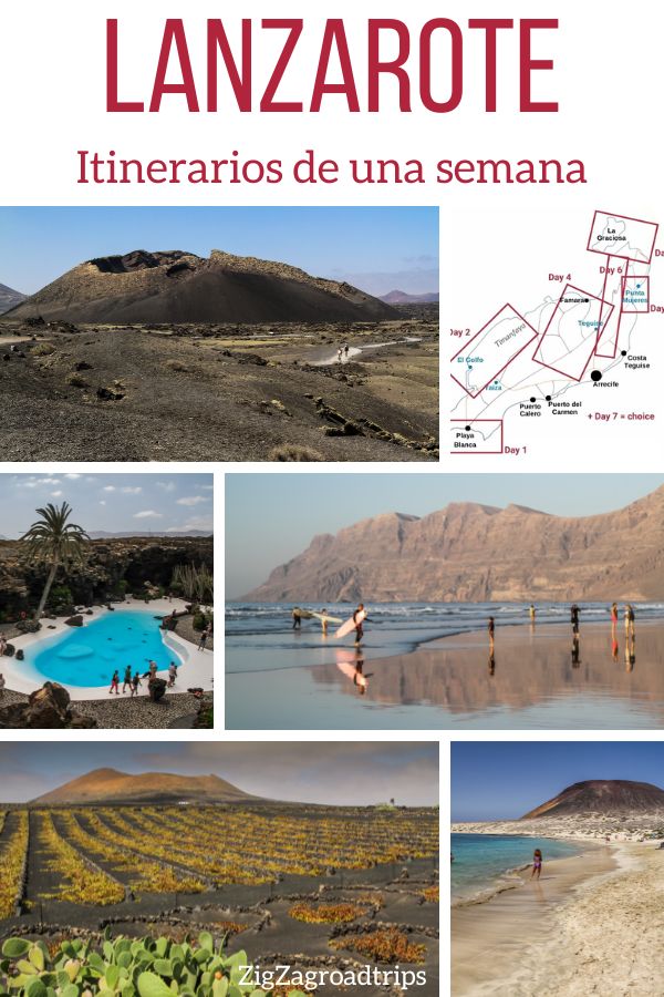visitar 7 dias Lanzarote una semana itinerario Pin